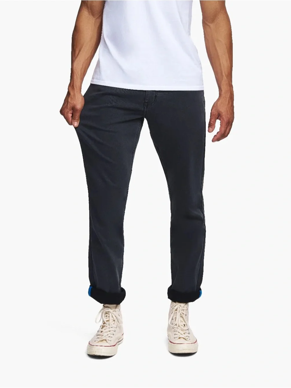 Mugsy Willys Easyknit Men's Dark Gray Slim Jeans - Classic Everyday Style 33x34